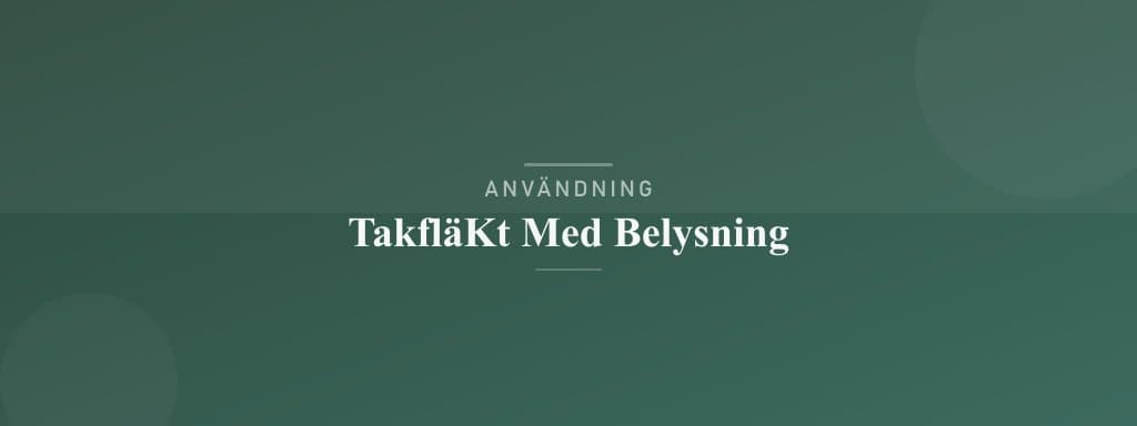Användning takfläkt med belysning