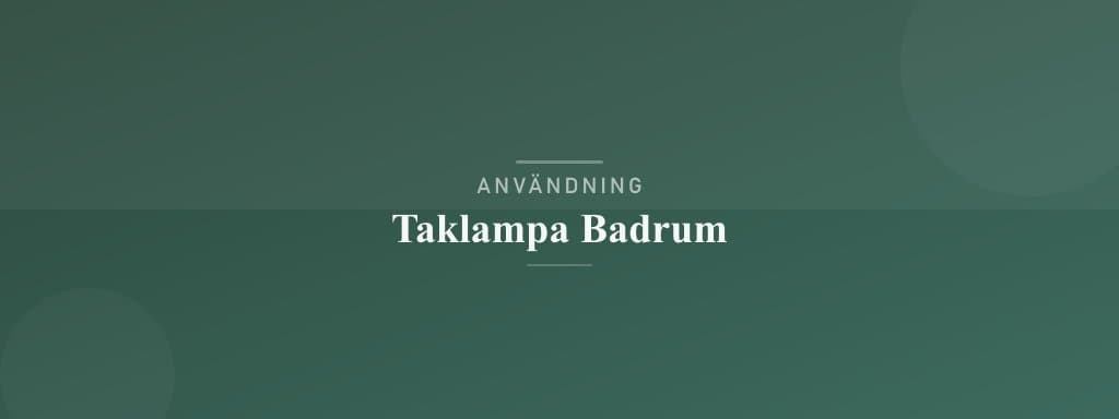 Användning taklampa badrum