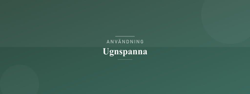 Användning ugnspanna