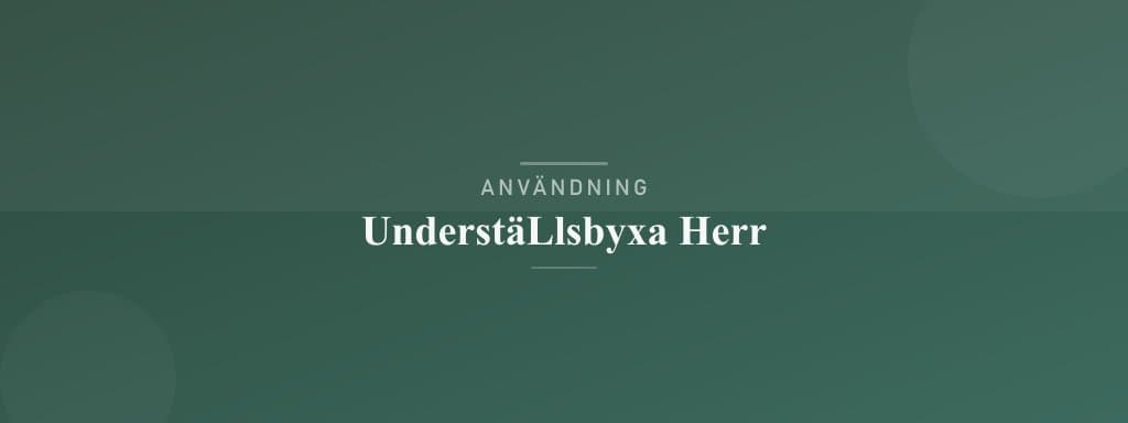 Användning underställsbyxa herr