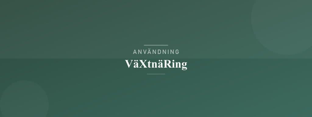 Användning växtnäring