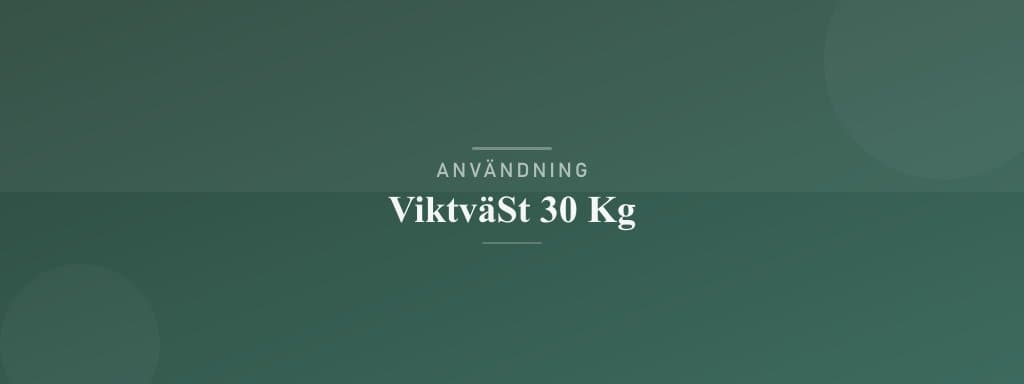 Användning viktväst 30 kg