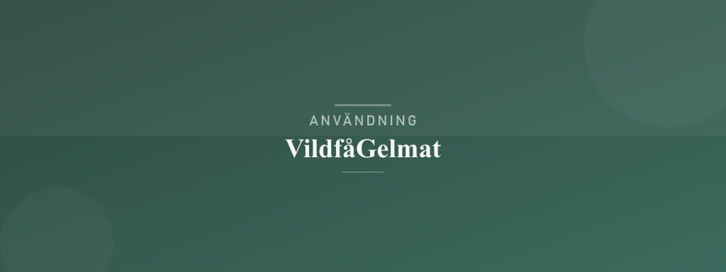 Användning vildfågelmat