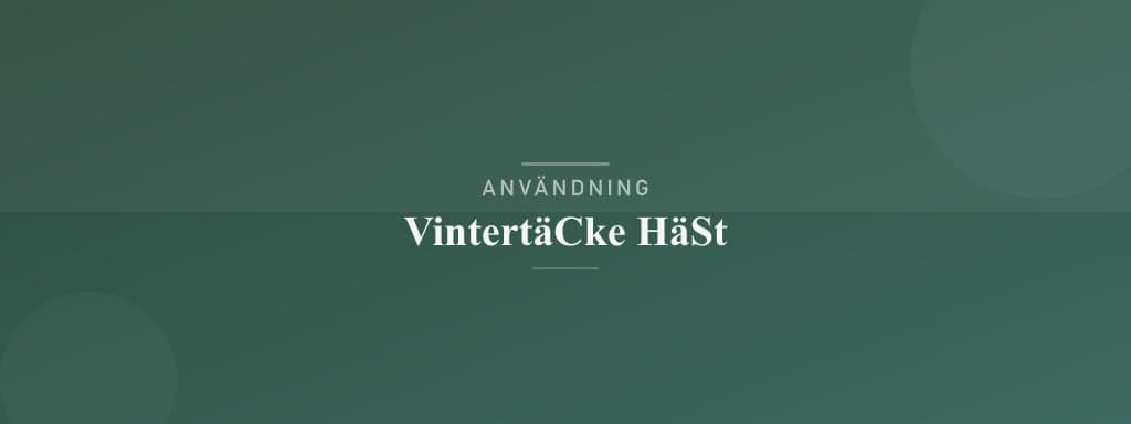 Användning vintertäcke häst