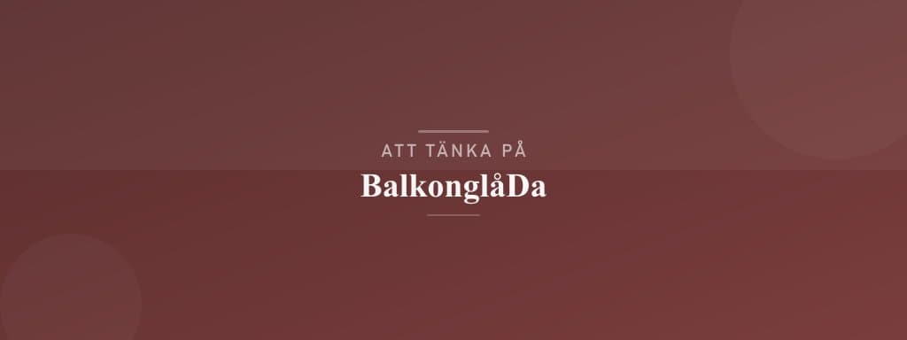 Vanliga misstag med balkonglåda