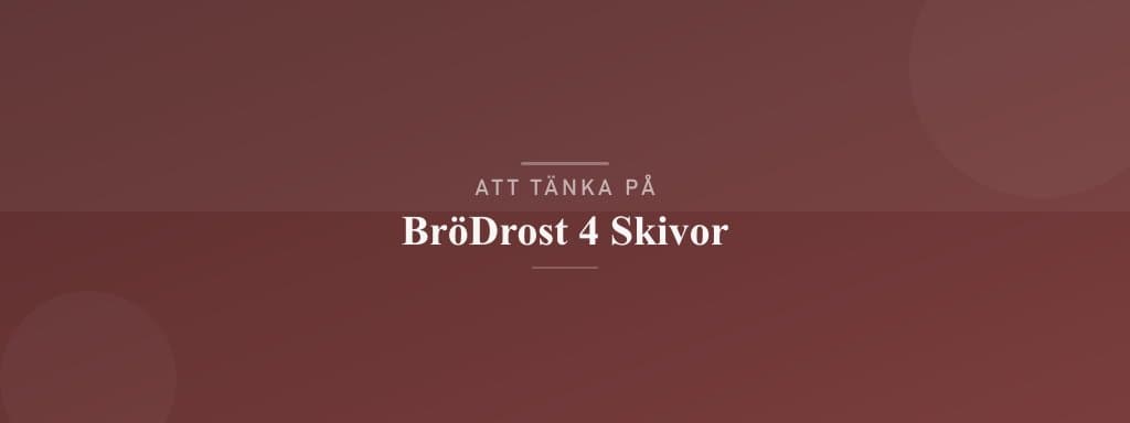 Vanliga misstag med brödrost 4 skivor