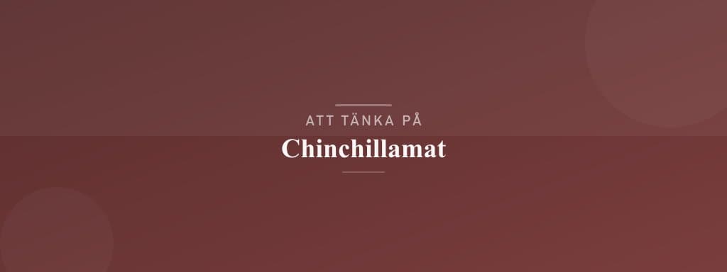 Vanliga misstag med chinchillamat