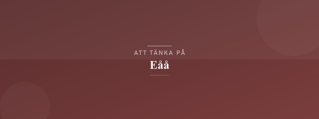 Vanliga misstag med EAA