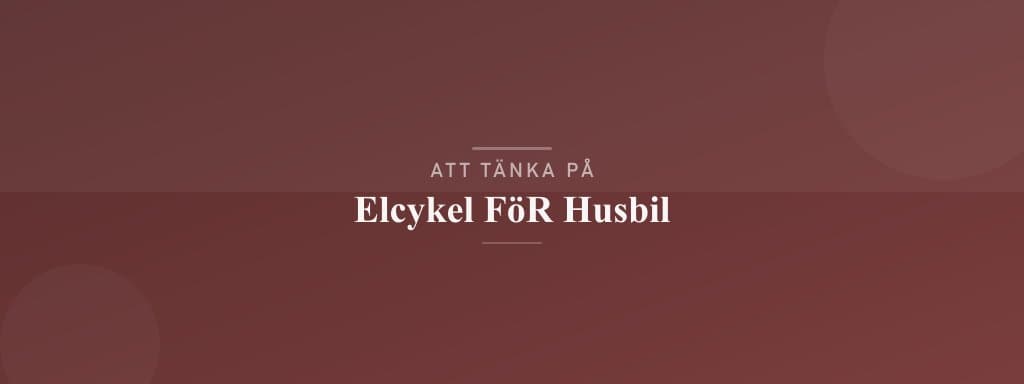 Vanliga misstag med elcykel för husbil