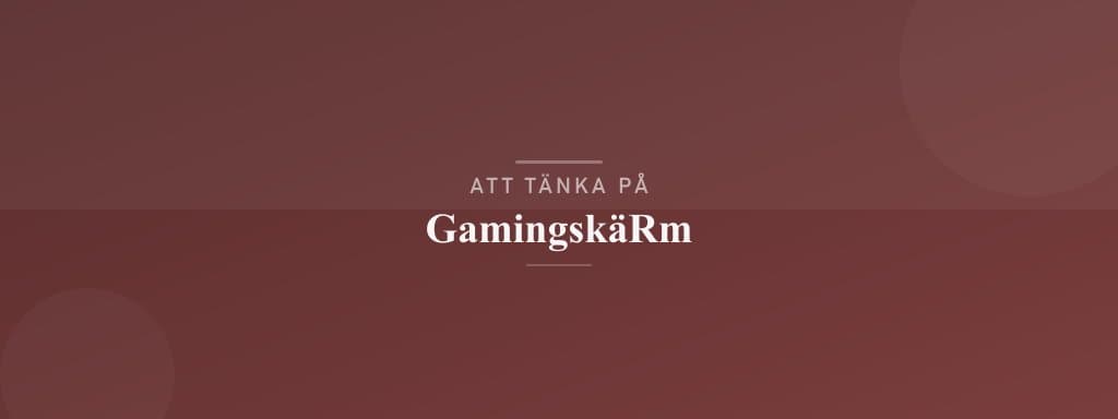 Vanliga misstag med gamingskärm