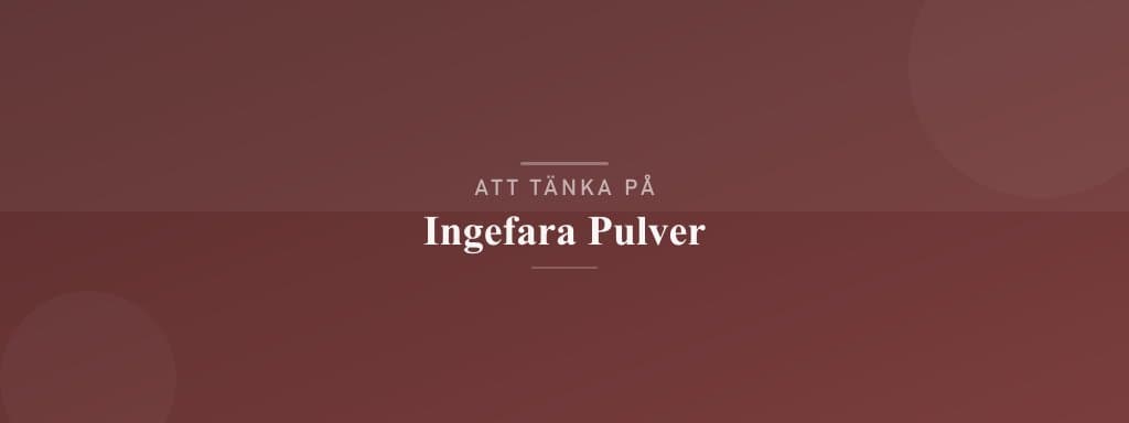 Vanliga misstag med ingefära pulver