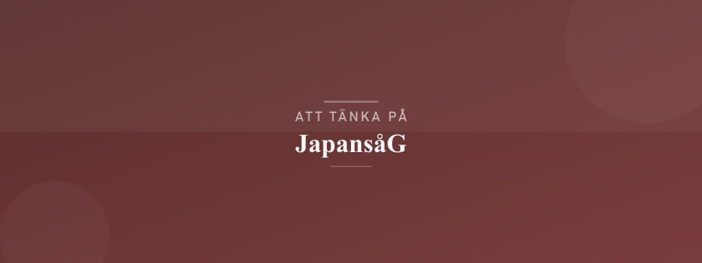 Vanliga misstag med japansåg