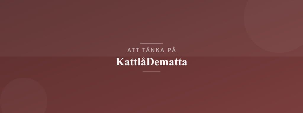 Vanliga misstag med kattlådematta