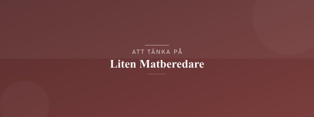 Vanliga misstag med liten matberedare