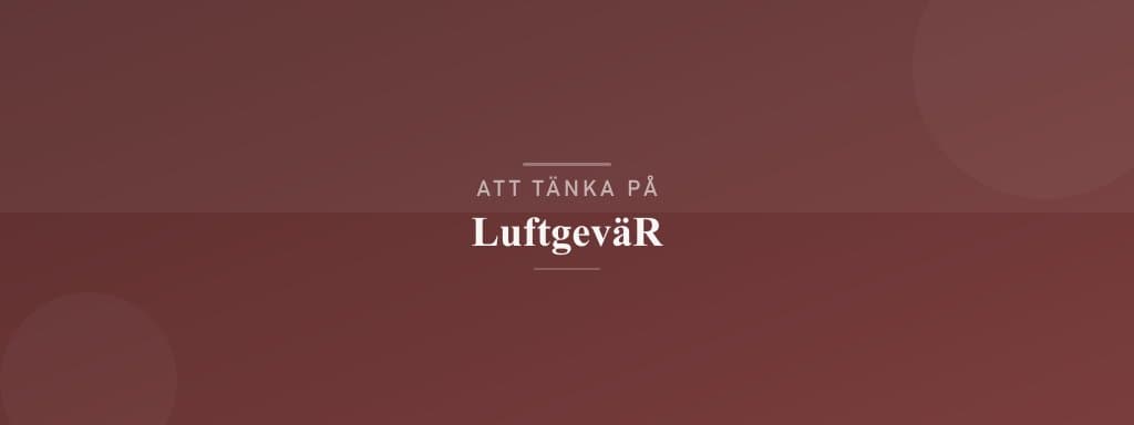 Vanliga misstag med luftgevär