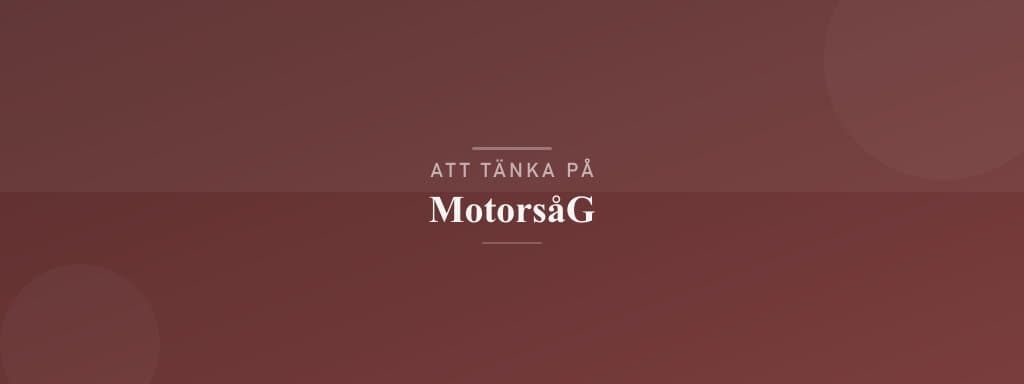 Vanliga misstag med motorsåg