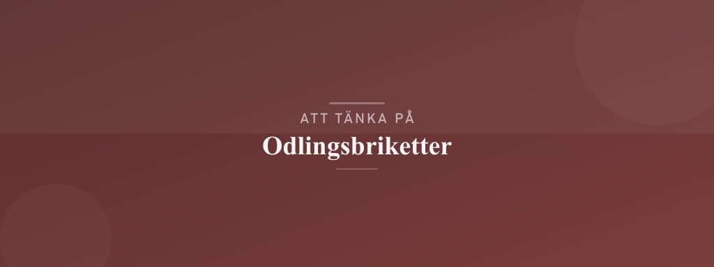 Vanliga misstag med odlingsbriketter
