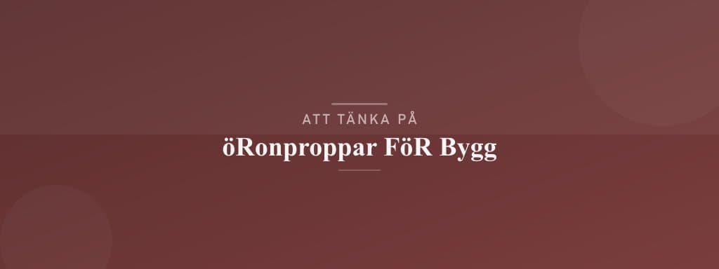 Vanliga misstag med öronproppar för bygg