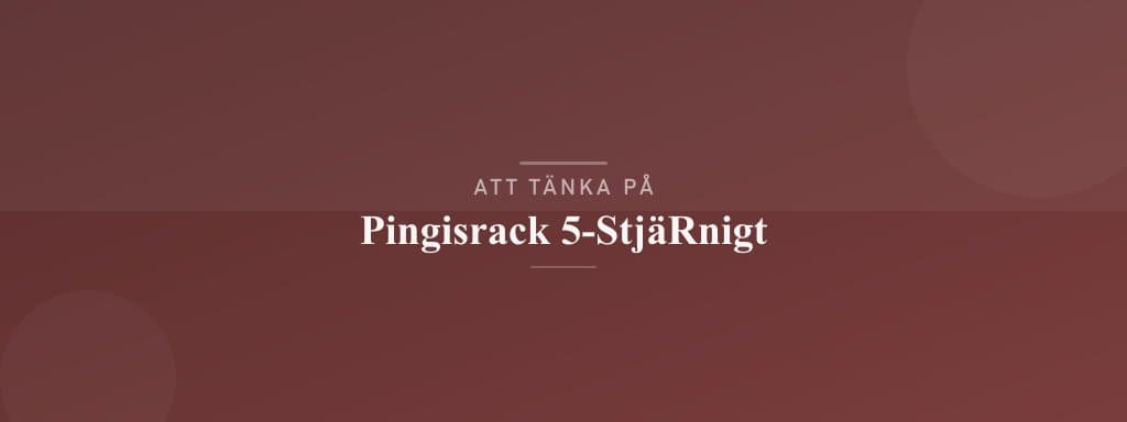 Vanliga misstag med pingisrack 5-stjärnigt
