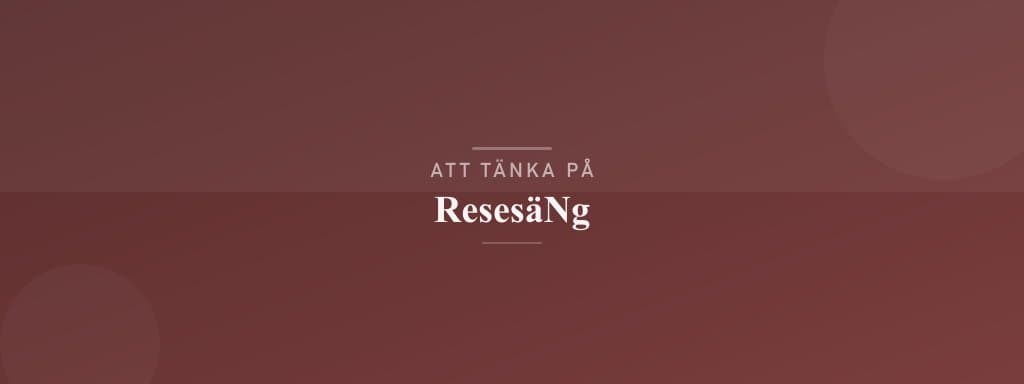 Vanliga misstag med resesäng