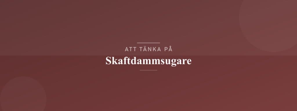 Vanliga misstag med skaftdammsugare