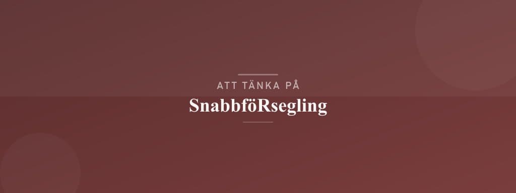 Vanliga misstag med snabbförsegling