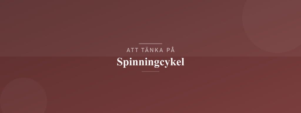 Vanliga misstag med spinningcykel