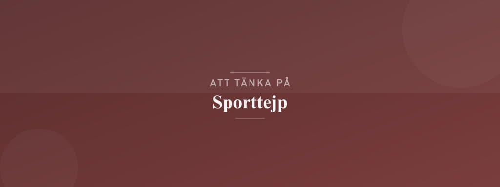 Vanliga misstag med sporttejp