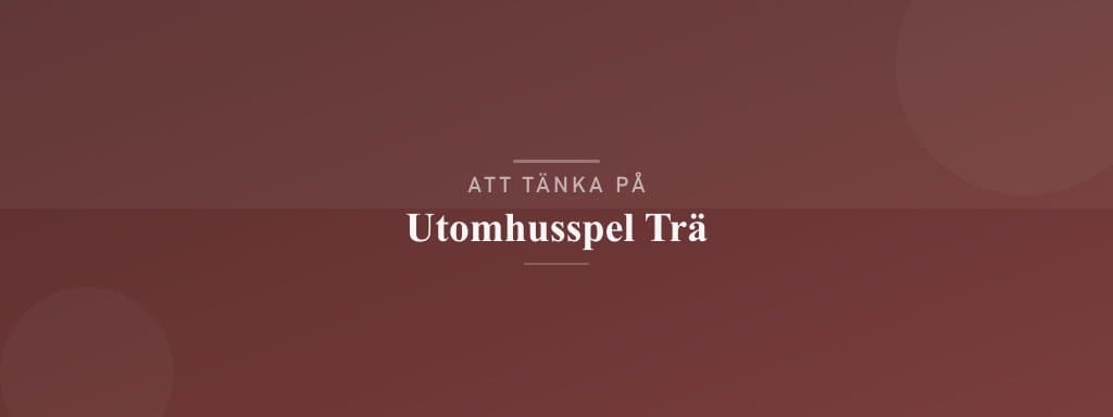 Vanliga misstag med utomhusspel trä