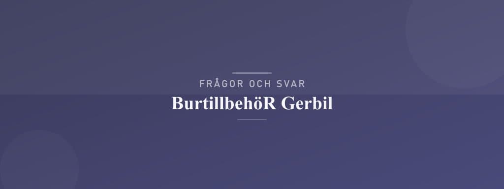 Vanliga frågor om burtillbehör gerbil