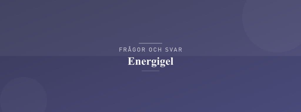 Vanliga frågor om energigel