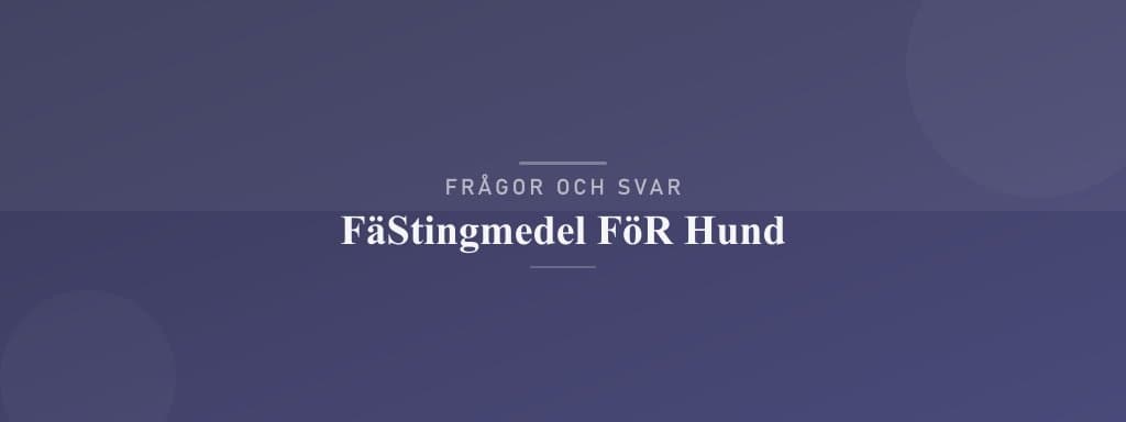 Vanliga frågor om fästingmedel för hund