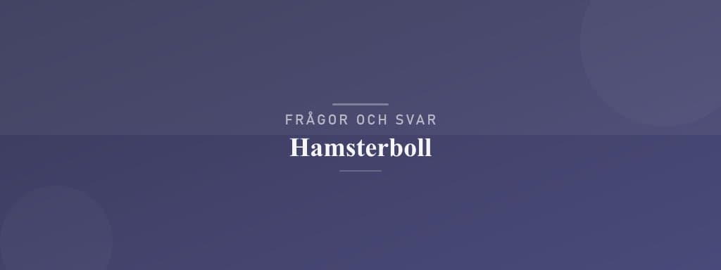 Vanliga frågor om hamsterboll