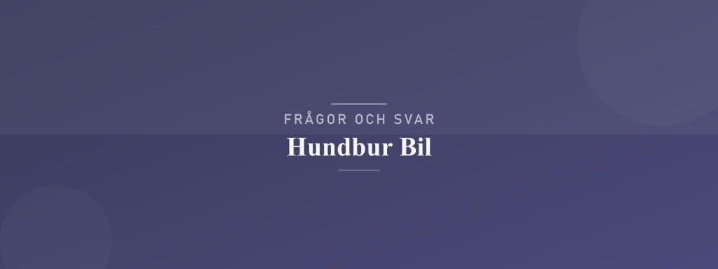 Vanliga frågor om hundbur bil