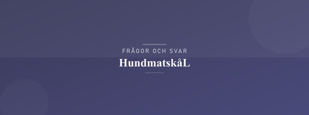 Vanliga frågor om hundmatskål