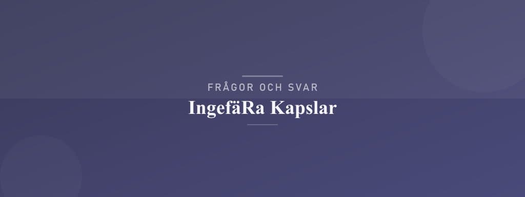Vanliga frågor om ingefära kapslar