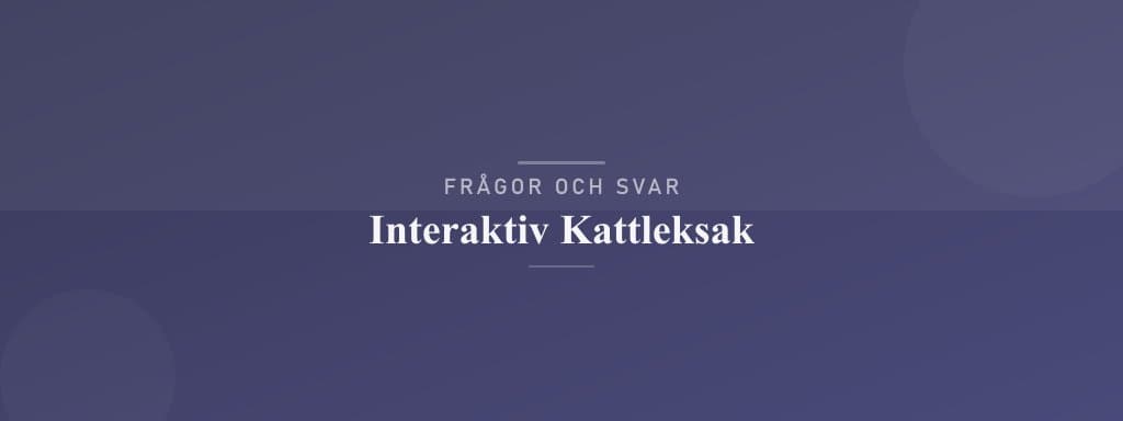Vanliga frågor om interaktiv kattleksak