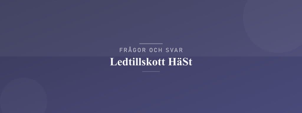 Vanliga frågor om ledtillskott häst