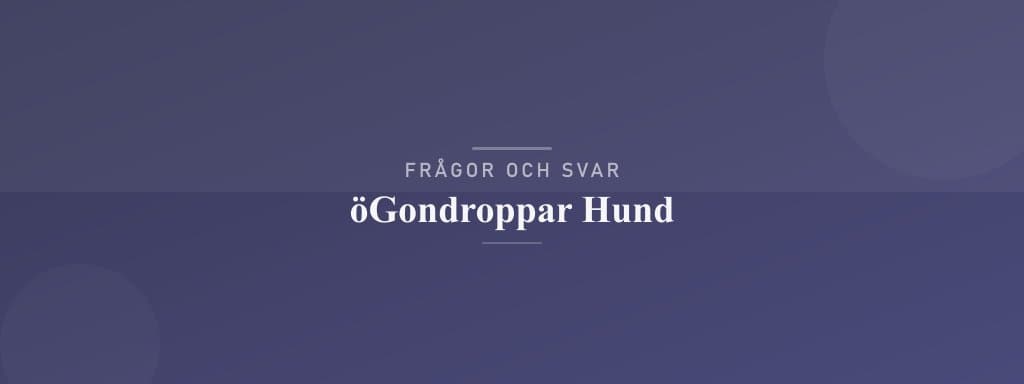 Vanliga frågor om ögondroppar hund