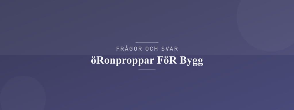 Vanliga frågor om öronproppar för bygg