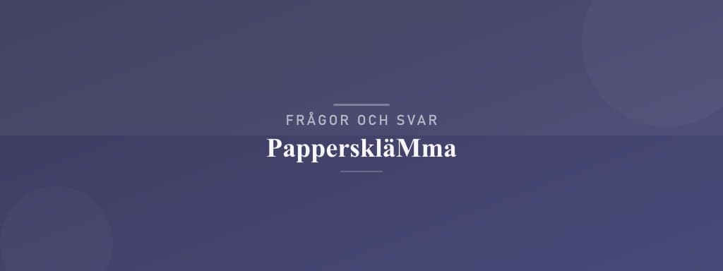 Vanliga frågor om pappersklämma