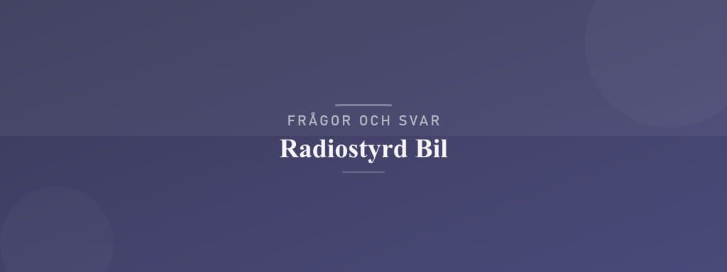 Vanliga frågor om radiostyrd bil