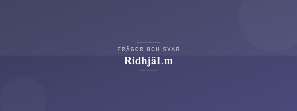Vanliga frågor om ridhjälm