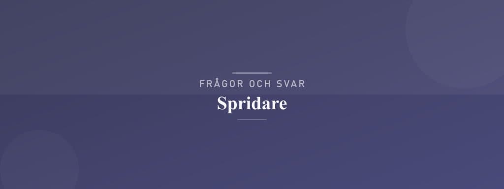 Vanliga frågor om spridare