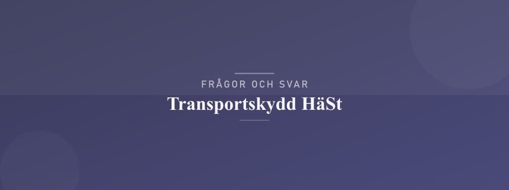 Vanliga frågor om transportskydd häst