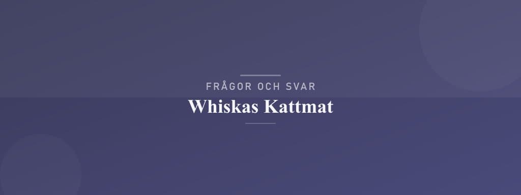 Vanliga frågor om whiskas kattmat