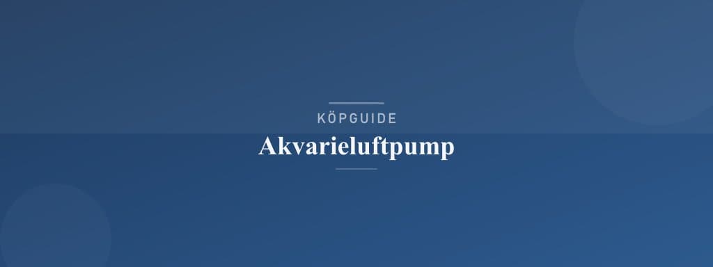 Välj rätt akvarieluftpump