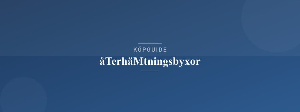 Välj rätt återhämtningsbyxor