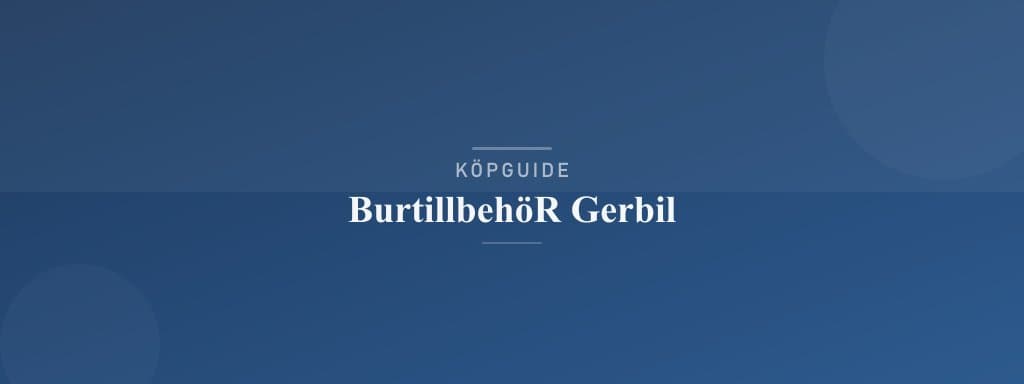 Välj rätt burtillbehör gerbil