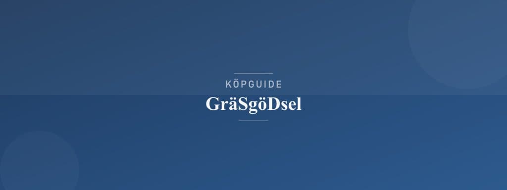Välj rätt gräsgödsel